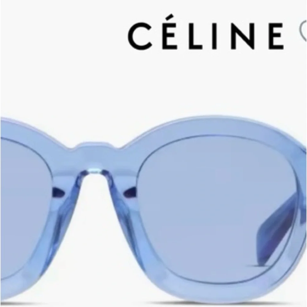 CELINE CL40017F ROUND SUNGLASSES BLUE NEW WITH CELINE CASE